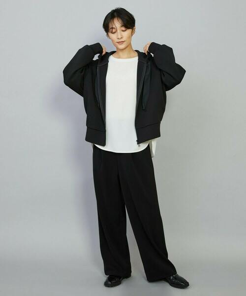 MOGA(モガ)の「トリアセカルゼセミワイドパンツ(その他パンツ・レディース・ダークネイビー/ブラック・1/2/3)」の21枚目の写真