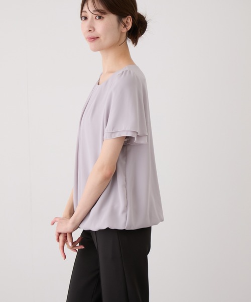 Jayro(ジャイロ)の「胸元タックブラウス(シャツ/ブラウス・レディース・ピンク/ネイビー/ホワイト系その他/サックスブルー・M)」の18枚目の写真