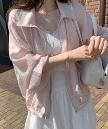 襟付きジップスシャツ