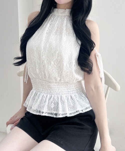 2Way ribon release a-mes blouse — блуза 2-в-1 с лентой