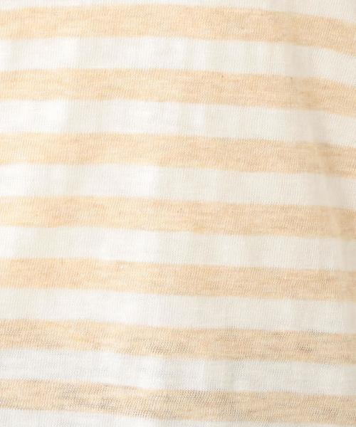 coen（コーエン）の「スラブ天竺ボーダーVネックカットソー（Tシャツ/カットソー・レディース・グレー/ベージュ・LARGE/MEDIUM）」の9枚目の写真