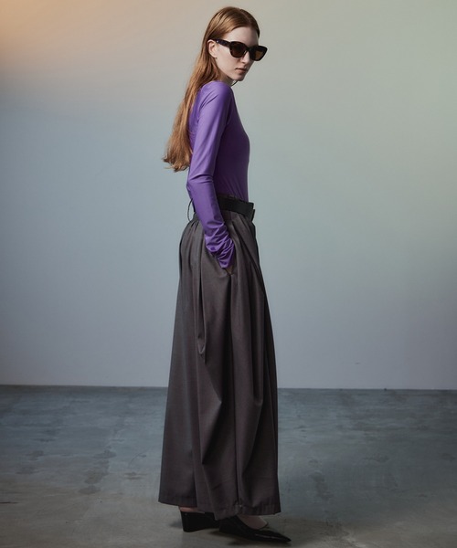 MAISON SPECIAL(メゾンスペシャル)の「Volume Suiting Pants/ボリュームスーチングパンツ(その他パンツ・レディース・ブラック/グレー・36/38)」の6枚目の写真