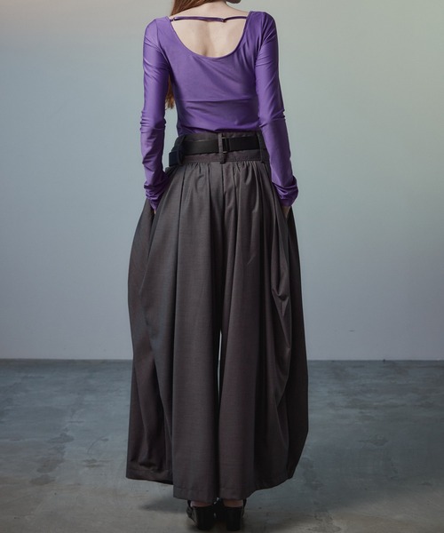 MAISON SPECIAL(メゾンスペシャル)の「Volume Suiting Pants/ボリュームスーチングパンツ(その他パンツ・レディース・ブラック/グレー・36/38)」の7枚目の写真