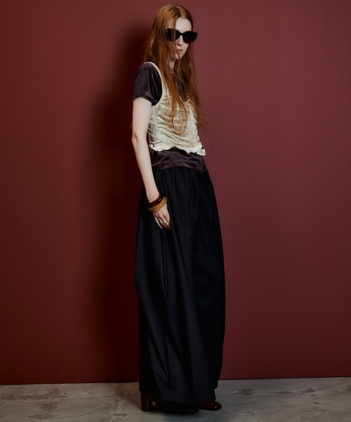 MAISON SPECIAL(メゾンスペシャル)の「Volume Suiting Pants/ボリュームスーチングパンツ(その他パンツ・レディース・ブラック/グレー・36/38)」の13枚目の写真