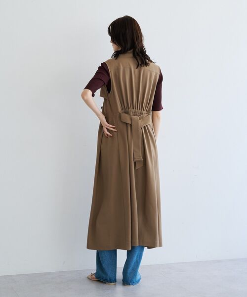 YECCA VECCA(イェッカヴェッカ)の「【UVカット/接触冷感】トレンチジレワンピース(ジャンパースカート・レディース・ブラウン/ボルドー/ベージュ・FREE)」の18枚目の写真