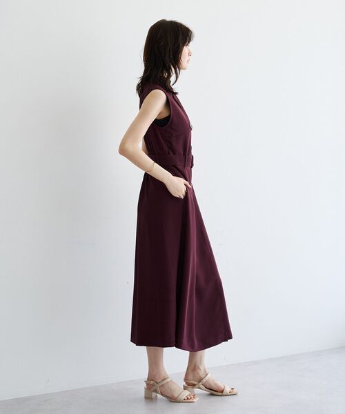 YECCA VECCA(イェッカヴェッカ)の「【UVカット/接触冷感】トレンチジレワンピース(ジャンパースカート・レディース・ブラウン/ボルドー/ベージュ・FREE)」の21枚目の写真