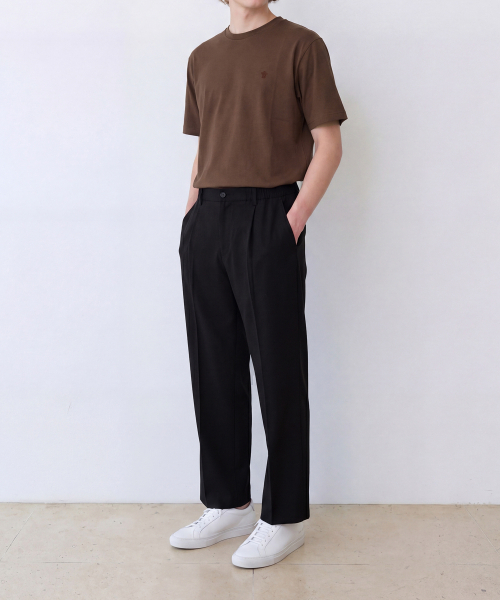 EDINBURGH CLUB(エディンバラクラブ)の「ESSENTIAL EMBROIDERY T-SHIRT (BROWN)(Tシャツ/カットソー・メンズ・ブラウン・SMALL/MEDIUM/LARGE)」の3枚目の写真