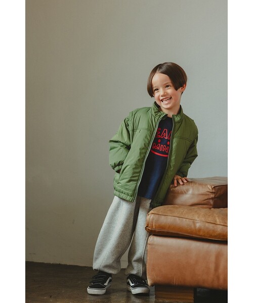 BEAMS mini（ビームスミニ）の「2WAY スリーブ 取り外し ブルゾン 2026FW (90～140cm)（ブルゾン・キッズ・チャコールグレー/グリーン系その他5・90/100/110/120/130/140）」の3枚目の写真