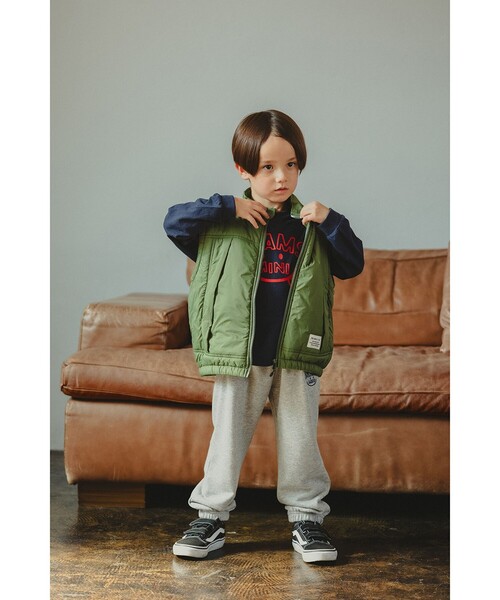 BEAMS mini（ビームスミニ）の「2WAY スリーブ 取り外し ブルゾン 2026FW (90～140cm)（ブルゾン・キッズ・チャコールグレー/グリーン系その他5・90/100/110/120/130/140）」の4枚目の写真