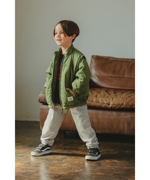 BEAMS mini（ビームスミニ）の「2WAY スリーブ 取り外し ブルゾン 2026FW (90～140cm)（ブルゾン・キッズ・チャコールグレー/グリーン系その他5・90/100/110/120/130/140）」の5枚目の写真