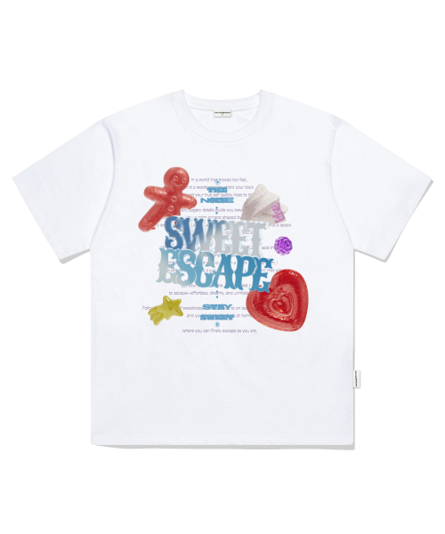 ESCAPEFROM(エスケープフロム)の「スウィートイ逃避プリントオーバーサイズ半袖Tシャツグレー(Tシャツ/カットソー・レディース・その他・LARGE/MEDIUM/SMALL)」の2枚目の写真