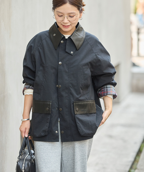 Barbour(バブアー)の「別注【BARBOUR×JOURNAL STANDARD】 OS BEDALE with Leather(その他アウター・レディース・ブラウン/ベージュ/ブラック・MEDIUM/LARGE)」の1枚目の写真