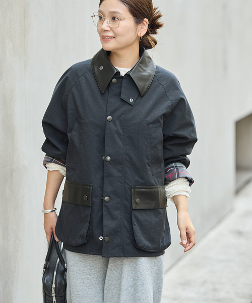 Barbour(バブアー)の「別注【BARBOUR×JOURNAL STANDARD】 OS BEDALE with Leather(その他アウター・レディース・ブラウン/ベージュ/ブラック・MEDIUM/LARGE)」の7枚目の写真