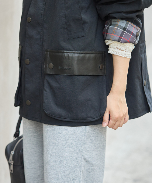 Barbour(バブアー)の「別注【BARBOUR×JOURNAL STANDARD】 OS BEDALE with Leather(その他アウター・レディース・ブラウン/ベージュ/ブラック・MEDIUM/LARGE)」の8枚目の写真