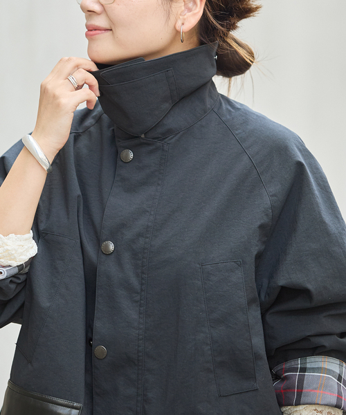 Barbour(バブアー)の「別注【BARBOUR×JOURNAL STANDARD】 OS BEDALE with Leather(その他アウター・レディース・ブラウン/ベージュ/ブラック・MEDIUM/LARGE)」の9枚目の写真