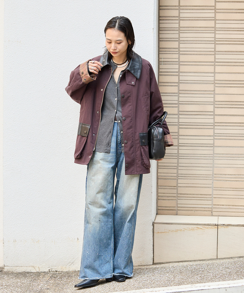 Barbour(バブアー)の「別注【BARBOUR×JOURNAL STANDARD】 OS BEDALE with Leather(その他アウター・レディース・ブラウン/ベージュ/ブラック・MEDIUM/LARGE)」の12枚目の写真