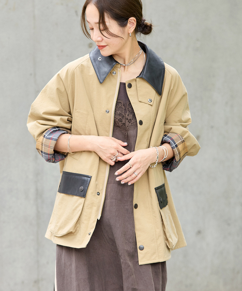 Barbour(バブアー)の「別注【BARBOUR×JOURNAL STANDARD】 OS BEDALE with Leather(その他アウター・レディース・ブラウン/ベージュ/ブラック・MEDIUM/LARGE)」の21枚目の写真