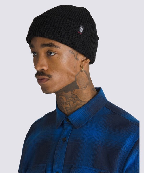 VANS（バンズ）の「オリジナル シャローカフビーニー / Original Shallow Cuff Beanie B VN000HSQBLK1（ニットキャップ/ビーニー・メンズ・ブラック・ONE SIZE）」の2枚目の写真