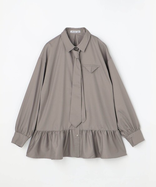 NICOLE CLUB(ニコル クラブ)の「ペプラムデザインブラウス(シャツ/ブラウス・レディース・イエロー/オフホワイト/サックスブルー/ライトグレー・M)」の15枚目の写真