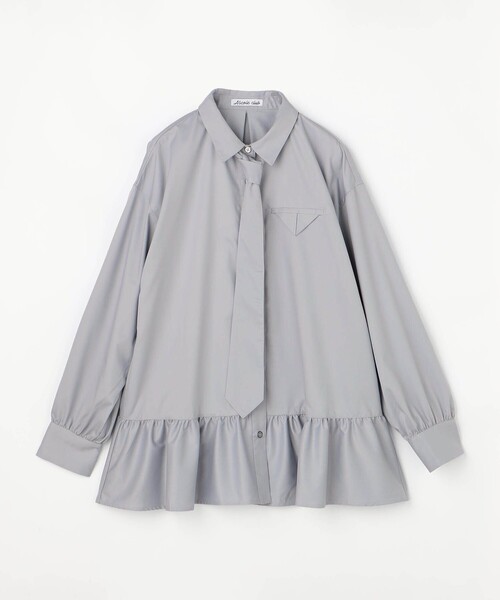 NICOLE CLUB(ニコル クラブ)の「ペプラムデザインブラウス(シャツ/ブラウス・レディース・イエロー/オフホワイト/サックスブルー/ライトグレー・M)」の18枚目の写真
