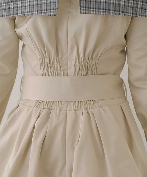 Belle Charme(ベルシャルム)の「【Belle Charme】2way Trench Onepiece(ワンピース・レディース・ブラック/ベージュ/アイボリー・FREE)」の10枚目の写真