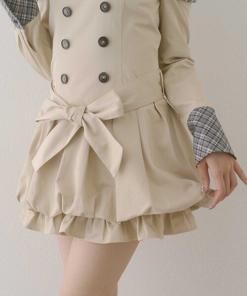 Belle Charme(ベルシャルム)の「【Belle Charme】2way Trench Onepiece(ワンピース・レディース・ブラック/ベージュ/アイボリー・FREE)」の12枚目の写真