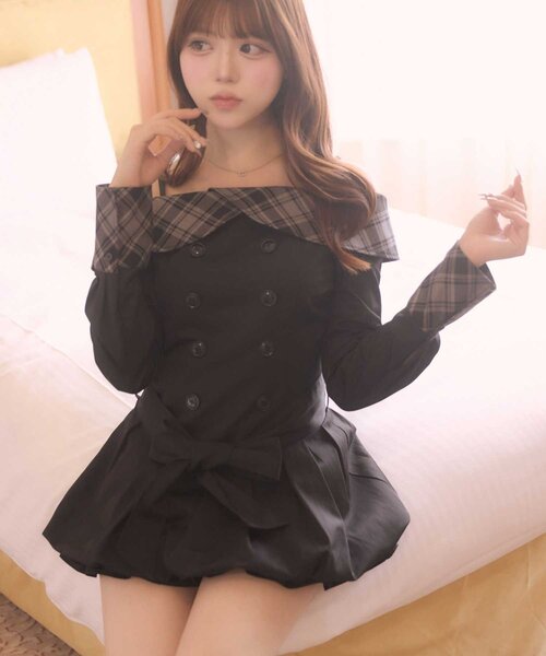 Belle Charme(ベルシャルム)の「【Belle Charme】2way Trench Onepiece(ワンピース・レディース・ブラック/ベージュ/アイボリー・FREE)」の19枚目の写真
