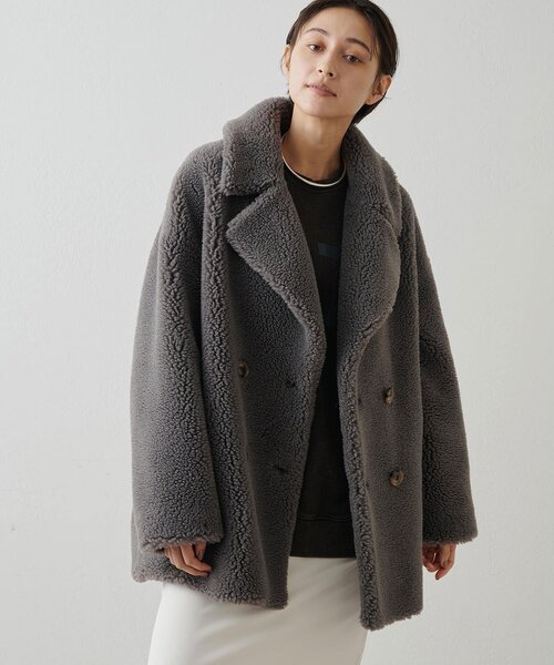 THE PAUSE(ザ ポーズ)の「<WEB限定カラーあり>【THE PAUSE】ボアダブルコート(その他アウター・レディース・ブラウン/ライトベージュ/ダークブラウン/チャコールグレー・FREE)」の12枚目の写真