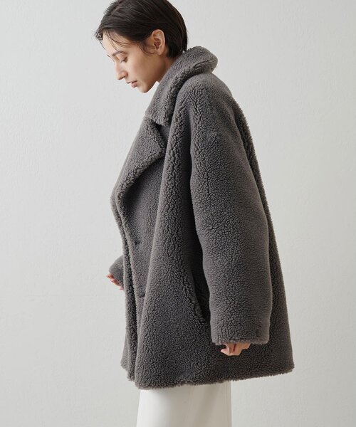 THE PAUSE(ザ ポーズ)の「<WEB限定カラーあり>【THE PAUSE】ボアダブルコート(その他アウター・レディース・ブラウン/ライトベージュ/ダークブラウン/チャコールグレー・FREE)」の17枚目の写真