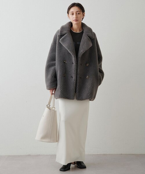 THE PAUSE(ザ ポーズ)の「<WEB限定カラーあり>【THE PAUSE】ボアダブルコート(その他アウター・レディース・ブラウン/ライトベージュ/ダークブラウン/チャコールグレー・FREE)」の22枚目の写真