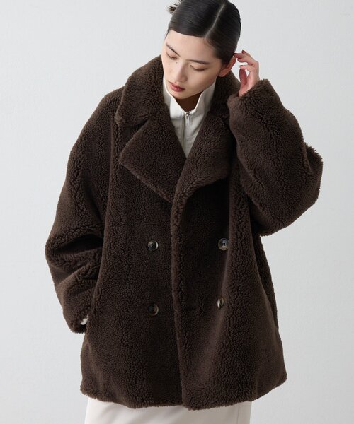 THE PAUSE(ザ ポーズ)の「<WEB限定カラーあり>【THE PAUSE】ボアダブルコート(その他アウター・レディース・ブラウン/ライトベージュ/ダークブラウン/チャコールグレー・FREE)」の15枚目の写真