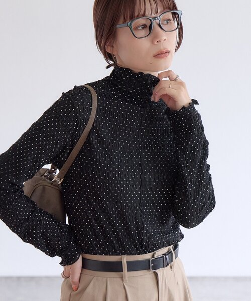 DISCOAT(ディスコート)の「【WEB限定】アソートストレッチボトルネックプルオーバー(Tシャツ/カットソー・レディース・ホワイト系その他3/ホワイト系その他/ブラック系その他/ブラック系その他3/ホワイト系その他2/ブラック系その他2・FREE)」の4枚目の写真