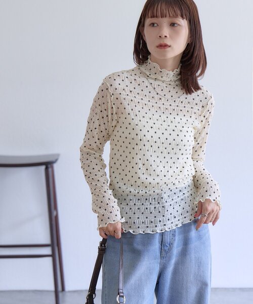 DISCOAT(ディスコート)の「【WEB限定】アソートストレッチボトルネックプルオーバー(Tシャツ/カットソー・レディース・ホワイト系その他3/ホワイト系その他/ブラック系その他/ブラック系その他3/ホワイト系その他2/ブラック系その他2・FREE)」の7枚目の写真