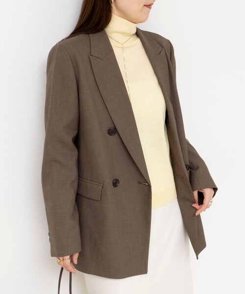 NOLLEY’S Sophi(ノーリーズソフィ)の「《セットアップ対応》ウォッシャブルドライシャークサイドスリットジャケット(テーラードジャケット・レディース・グレー/ブラウン・36/38/34)」の1枚目の写真