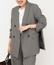 《セットアップ対応》ウォッシャブルドライシャークサイドスリットジャケット