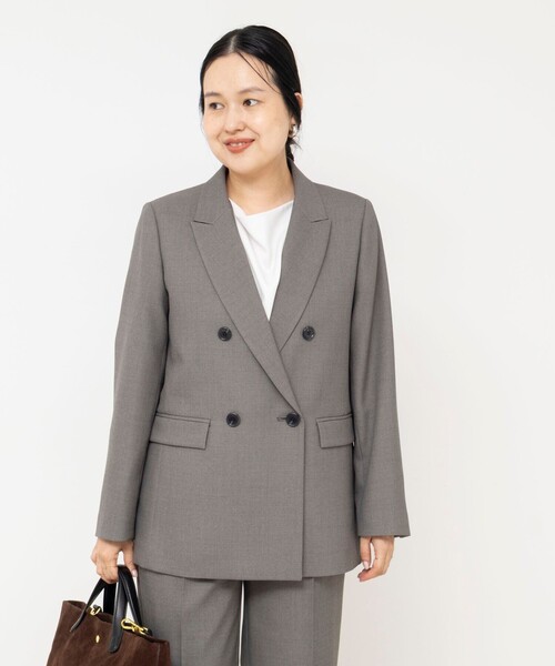 NOLLEY’S Sophi(ノーリーズソフィ)の「《セットアップ対応》ウォッシャブルドライシャークサイドスリットジャケット(テーラードジャケット・レディース・グレー/ブラウン・36/38/34)」の21枚目の写真