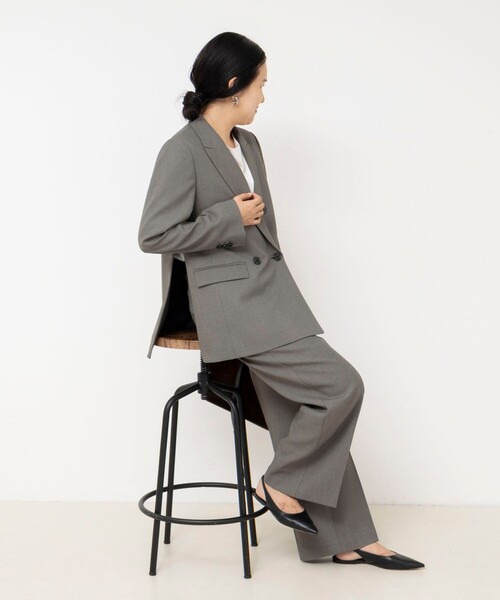 NOLLEY’S Sophi(ノーリーズソフィ)の「《セットアップ対応》ウォッシャブルドライシャークサイドスリットジャケット(テーラードジャケット・レディース・グレー/ブラウン・36/38/34)」の20枚目の写真