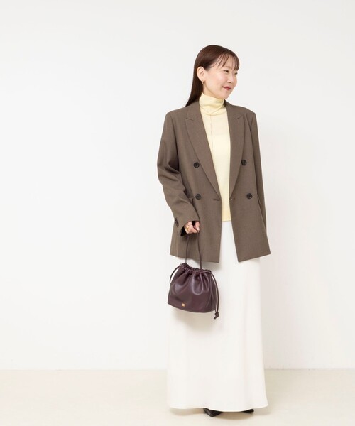 NOLLEY’S Sophi(ノーリーズソフィ)の「《セットアップ対応》ウォッシャブルドライシャークサイドスリットジャケット(テーラードジャケット・レディース・グレー/ブラウン・36/38/34)」の14枚目の写真