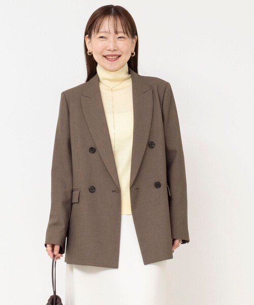 NOLLEY’S Sophi(ノーリーズソフィ)の「《セットアップ対応》ウォッシャブルドライシャークサイドスリットジャケット(テーラードジャケット・レディース・グレー/ブラウン・36/38/34)」の18枚目の写真