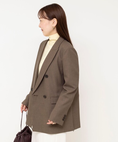 NOLLEY’S Sophi(ノーリーズソフィ)の「《セットアップ対応》ウォッシャブルドライシャークサイドスリットジャケット(テーラードジャケット・レディース・グレー/ブラウン・36/38/34)」の7枚目の写真