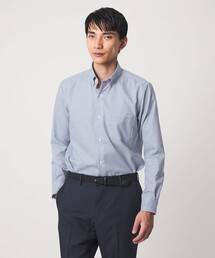 エブリット コットンオックス ギンガムチェック スナップ ボタンダウン シャツ -イージーアイロン-