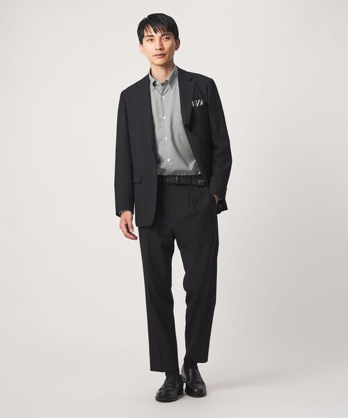 green label relaxing(グリーンレーベルリラクシング)の「エブリット コットンオックス ギンガムチェック スナップ ボタンダウン シャツ -イージーアイロン-(ビジネスシャツ・メンズ・ブラウン系/コバルトブルー/ブラック・S/XL/L/M)」の7枚目の写真