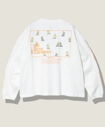 USA/C スクエアLOGO バックプリント ミドル LSTEE W