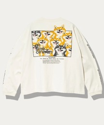 USA/C スクエアLOGO バックプリント ミドル LSTEE W