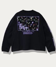 USA/C スクエアLOGO バックプリント ミドル LSTEE W