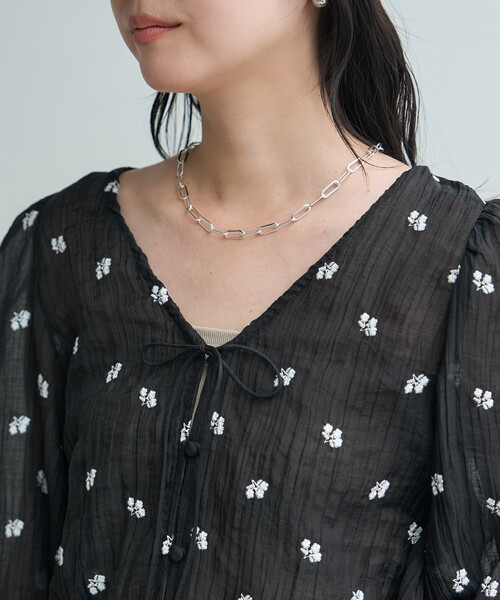 FREAK'S STORE(フリークスストア)の「花刺繍 シアーブラウス(シャツ/ブラウス・レディース・ブラウン/ブラック/オフホワイト・フリ-)」の16枚目の写真