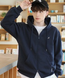 CORPUS　SELECT（コーパストーキョー）の「【KANGOL/カンゴール】別注 裏起毛 ワンポイント刺繍 ジップアップパーカー（パーカー）」
