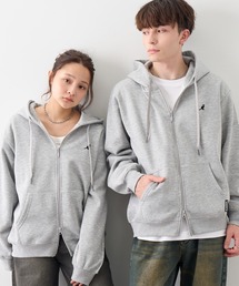 【KANGOL/カンゴール】別注 裏起毛 ワンポイント刺繍 ジップアップパーカー