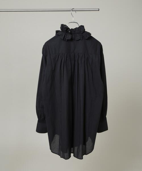 crinkle crinkle crinkle(クリンクルクリンクルクリンクル)の「crinkle crinkle crinkle/cotton frill collar shirts(シャツ/ブラウス・レディース・ブラック/ホワイト・FREE)」の3枚目の写真