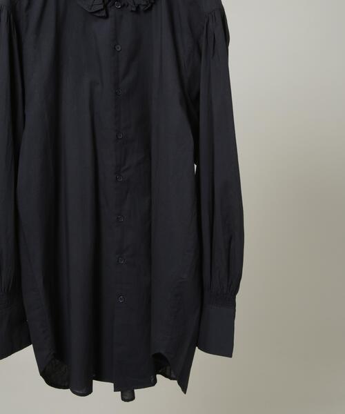 crinkle crinkle crinkle(クリンクルクリンクルクリンクル)の「crinkle crinkle crinkle/cotton frill collar shirts(シャツ/ブラウス・レディース・ブラック/ホワイト・FREE)」の5枚目の写真
